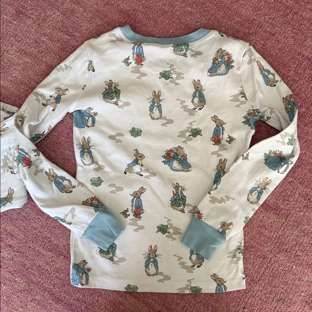 Pottery Barn Kids Organic Cotton Peter Rabbit Pajama Set - Unisex Easter PJs